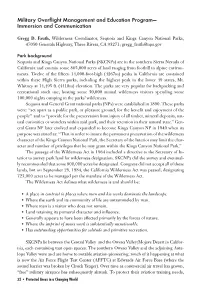 Military Overflight Management and Education Program— Immersion and Communication