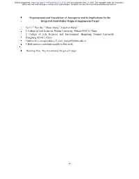 Organogenesis and Vasculature of Anaxagorea and Its Implications For