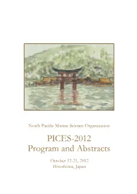 PICES-2012 Program and Abstracts