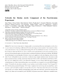 Towards the Marine Arctic Component of the Pan-Eurasian Experiment