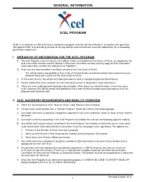 Xcel Program General Information