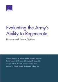 Evaluating the Army's Ability to Regenerate