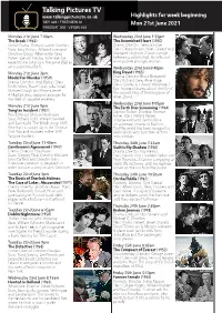 Highlights for Week Beginning Mon 21St June