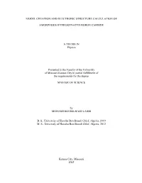 Model Creation and Electronic Structure Calculation Of