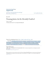 Pursuing Justice for the Mentally Disabled Grant H