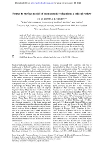 Source to Surface Model of Monogenetic Volcanism: a Critical Review