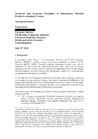 Technical and Economic Feasibility of Substitution: Biocidal Products Containing Creosote Assessment Report Prepared By
