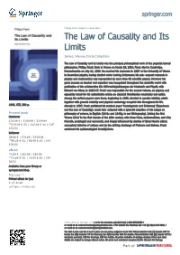 The Law of Causality and Its Limits Series: Vienna Circle Collection