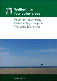 Wellbeing in Four Policy Areas