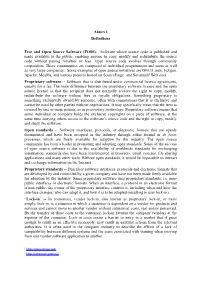 Annex I Definitions