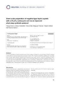Gram-Scale Preparation of Negative-Type Liquid Crystals with a CF2CF2-Carbocycle Unit Via an Improved Short-Step Synthetic Protocol