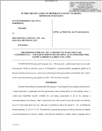 Mot. to Seal and for Evidentiary Hearing (HTW Edit) (B3759745