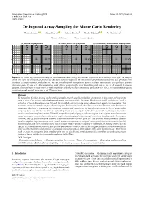 Orthogonal Array Sampling for Monte Carlo Rendering