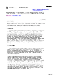 Responses to Information Requests
