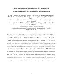 Room Temperature Magnetization Switching in Topological Insulator
