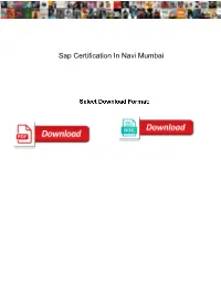 Sap Certification in Navi Mumbai