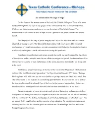 An Annunciation Message of Hope on This Feast of the Annunciation Of