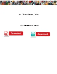 Bts Chant Names Order