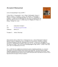 Genera of Phytopathogenic Fungi: GOPHY 1