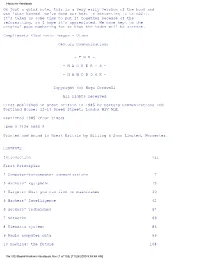 Hacker's Handbook Ok Just a Quick Note, This Is a Very Early Version of the Book and Was Later Banned