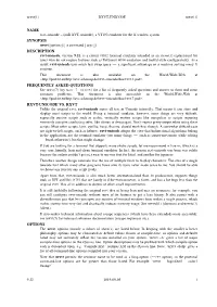 Name Synopsis Description Frequently Asked
