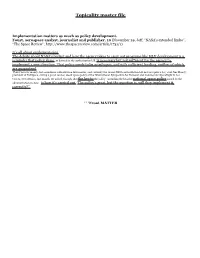 Topicality Master File
