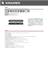 14-Input Multi-Format Presentation Switcher with Stereo Audio
