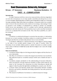 Business Statistics Unit 4 Correlation and Regression.Pdf