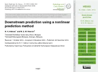Downstream Prediction Using a Nonlinear Prediction Method