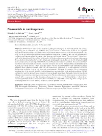Eicosanoids in Carcinogenesis