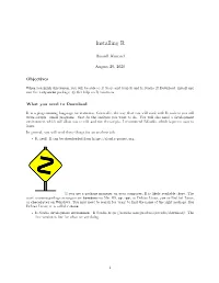 Installing R