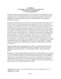 Maintenance Guidelines for Monument Roads and Primitive Roads Are