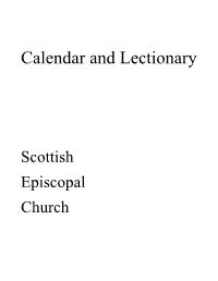 SEC Calendar and Lectionary