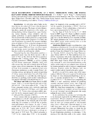 Solar Illumination Conditions at 4 Vesta: Predictions Using the Digital Elevation Model Derived from Hst Images