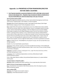 Appendix 1 to PRIORITISED ACTION FRAMEWORK (PAF) for NATURA 2000 in SLOVENIA 1