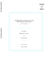 Citizen-Focused Results Orientation in Citizen- Centered Reform