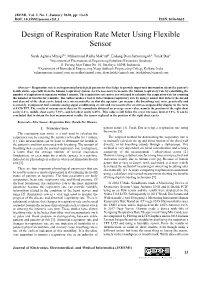 Design of Respiration Rate Meter Using Flexible Sensor
