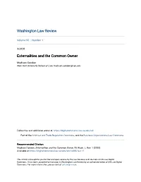 Externalities and the Common Owner