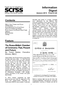 SCRSS Digest Autumn 2013