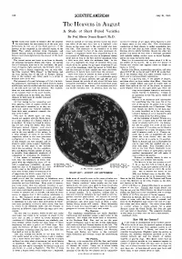 The Heavens in August a Study of Short Period Variables