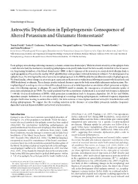 Astrocytic Dysfunction in Epileptogenesis: Consequence of Altered Potassium and Glutamate Homeostasis?