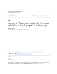 Darwin, Eliot, Stevenson and the Lamarckian Legacy of 1820S Edinburgh Patrick G