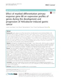 Effect of Myeloid Differentiation Primary Response Gene 88 On