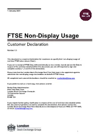 FTSE Non-Display Usage