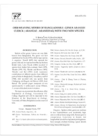 Genus Araneus Clerck ( Araneae : Araneidae) with Two New Species