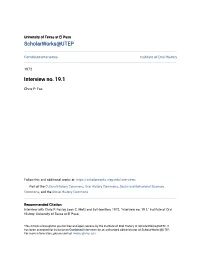 Interview No. 19.1