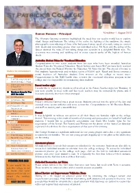 Newsletter 1 August 2012