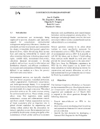 1.1 Introduction Market Mechanisms Are Increasingly Being Employed To