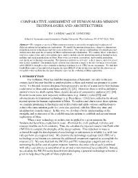 Comparative Assessment of Human-Mars-Mission Technologies and Architectures