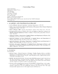 Curriculum Vitae Sohrab Ismail-Beigi Department of Applied Physics Yale University P.O